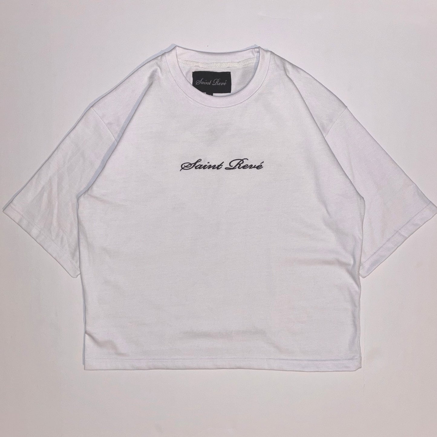 Boxy White Tee/Cream Phoenix