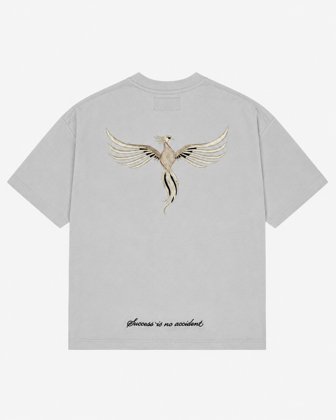 Boxy White Tee/Cream Phoenix